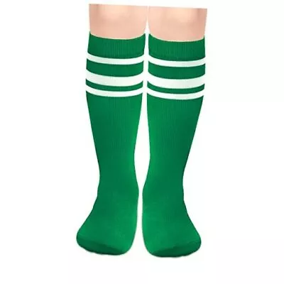 Kids Soccer Socks Toddler Soccer Socks Girls Boys Soccer 3-6 Years Green/White • $11.37