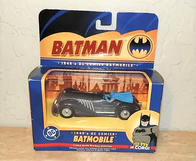 $12.50 • Buy NEW BATMAN 1940's DC Comics Batmobile BMBV2 1:43rd Scale Die-Cast 2005 NIB