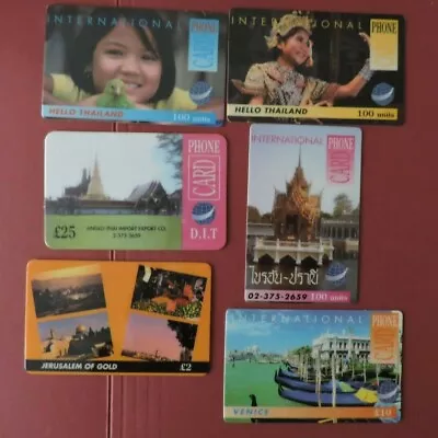 6 Phonecards (remote) With An International Theme  No Value Collectors Item  • £2.99