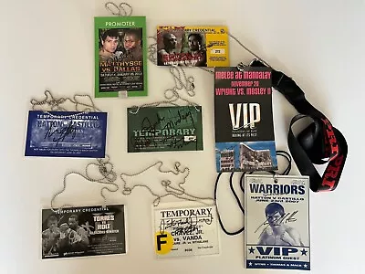 Boxing Signed Promoter Media Press Pass Collection Lot • $349.99