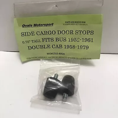 VW Bus Side Cargo Door Stops .75” Tall Bus 1952-61 New Part In Package • $15.45