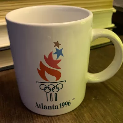 ATLANTA 1996 Summer OLYMPICS White Coffee Mug Cup Vintage • $7.99