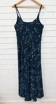 Women's City Chic Green With Floral Sleeveless Maxi Dress Plus Size XS • $34.95