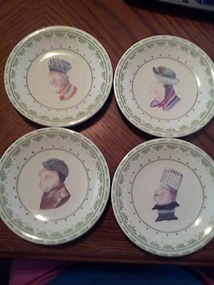 Pfaltzgraff Circle Of Kindness Set Of 4 Topsy Turvey 6.25  Plates.   • $18.99