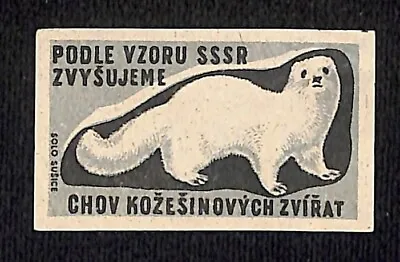 Vintage Matchbox Label Soviet Russia  Fur Animals  C1950's-60's • $7.99
