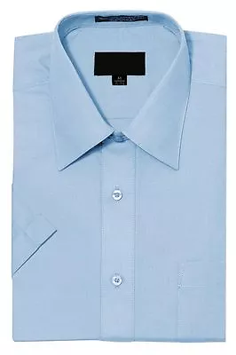 New Men's Regular Fit Short Sleeve Solid Color Dress Shirts - 23 Colors • $22.95