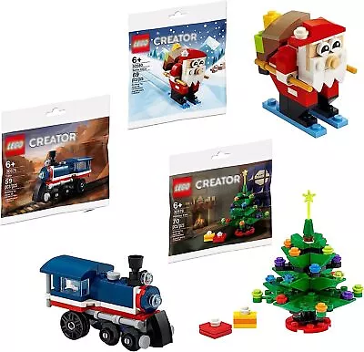 Holiday Creator Lego  Christmas Santa Claus Christmas Tree Train Polybags • $17