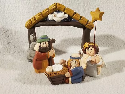 Eddie Walker Midwest Of Cannon Falls Nativity Set Mary Baby Jesus Joseph Angel • $34.95