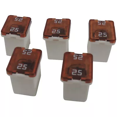 25 Amp 58V Low Profile J-Case White Cartridge Fuses 5-Pack Littelfuse LJCA25 • $15.86