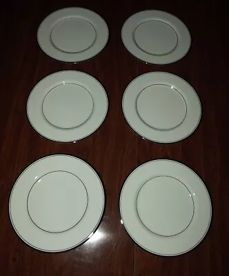 6 Mikasa Briarcliffe China Bread & Butter / Cake Plate Platinum 6 5/8  Japan EUC • $39.95