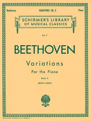 Variations : Piano Solo Paperback By Beethoven Ludwig Van (COP); Von Bulow ... • $17.90