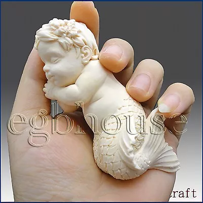 3D Silicone Soap Mold -Lifelike/Newborn Baby Mermaid(2 Parts Mold)-free Shipping • $42.50