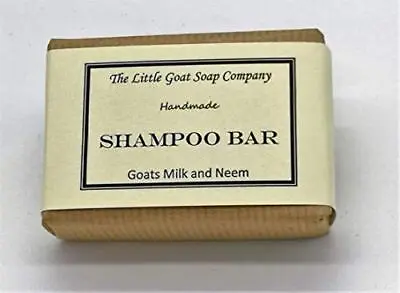 1 X Shampoo Bar - Goats Milk And Neem Oil 100G. Eczema Psoriasis Seborrhoeic  • £7.68