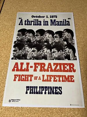 Muhammad Ali Joe Frazier 1975 Thrilla In Manila Heavyweight Boxing Poster 12x18 • $7.99