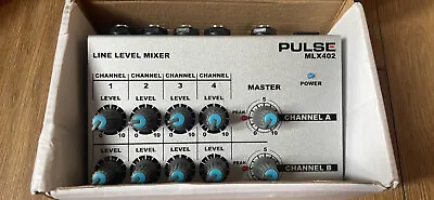 £10 • Buy Pulse MLX402 Compact Line Mixer, 8 Channel Mono / 4 Channel Stereo