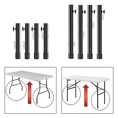 Table Leg  Table Height Extenders Adjustable Table Legs For Folding Straight • £21.67