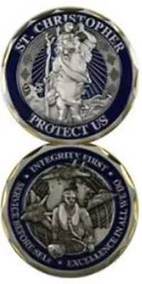 NEW Saint Christopher Protect Us Airman Challenge Coin. 3131. • $13.99