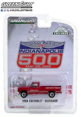 Greenlight 1/64 1986 Chevrolet Silverado 70th Indy 500 Official Truck 30340 • $3.99