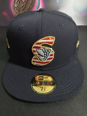 MiLB Somerset Patriots USA 4th Of July New Era Fitted Cap 7 5/8 Navy Blue NWT • $27