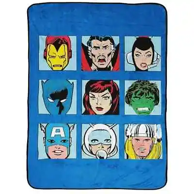 Marvel Comics Avengers Plush Throw 46in. X 60in. 100% Polyester BRAND NEW • $24.99