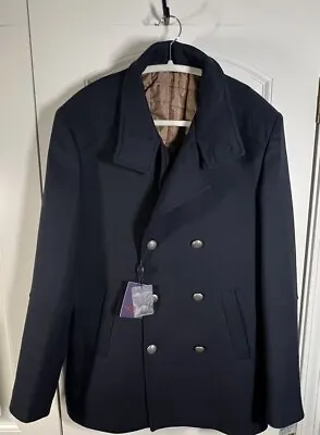 MCR Moda Crise Jacket Coat Slim Fit US Size 40 EUR 50 Navy Large NWT • $52.48