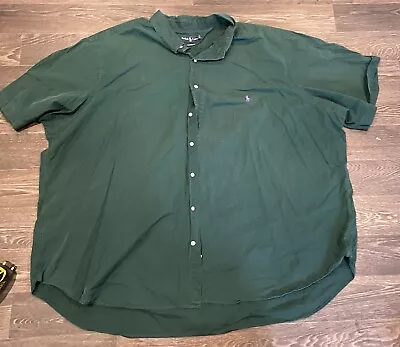 Ralph Lauren Mens Long Sleeve Mint Green Shirt Size 4 XL • £14.99