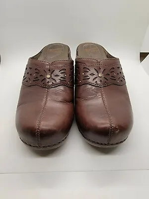 $39.95 • Buy Dankso Shyanne Leather Sandals Slides Shoes Clogs Size 40 Brown