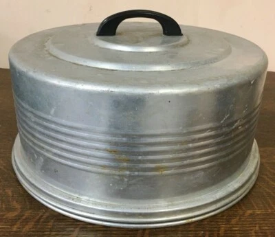 $22.97 • Buy Aluminum Cake Carrier  Bakelite Handle MId-Century