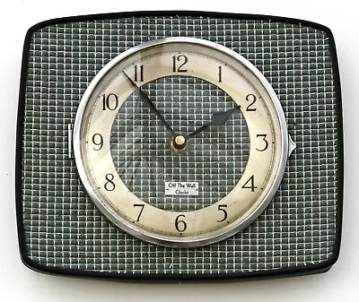 NEW 24cm Green Wall Clock - Vintage Style Mid Century Handmade French Country • £64.99