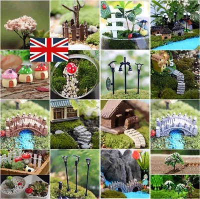Miniature Landscape Fairy Garden Ornament Pot DIY Craft Accessories Dollhouse UK • £2.95