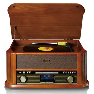 $449.95 • Buy Retro Turntable Vinyl Record Player Stereo System Bluetooth DAB+ Radio CD Casset