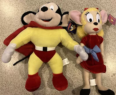 Lot Of 2 Mighty Mouse Plush & Pearl Pureheart 2003 Viacom Tags Rare Toy Network • $69.99