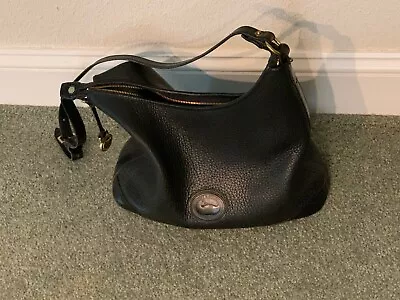 Vintage ~Dooney & Bourke ~ Black Pebbled Leather ~ Shoulder Purse Handbag • $32.50