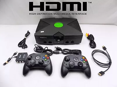 $226.80 • Buy Xbox Original Console Bundle  + HDMI Converter + 2x Controllers