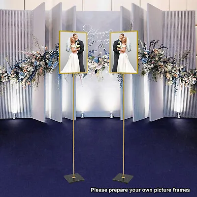 Wedding Easel Stand Floor Mount Display Lightweight Metal For Poster 20x20x160cm • $28.51