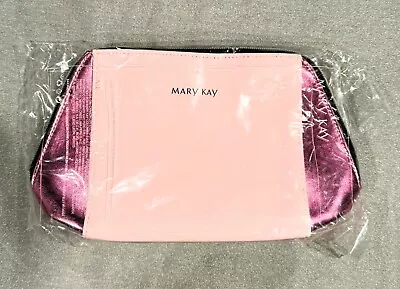 Mary Kay Cosmetic Bag Pink  Collection  Makeup Bag  Shiny  Zippered NEW In Bag • $10.99