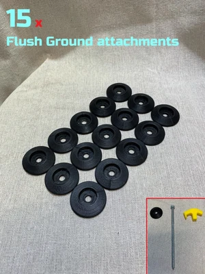 $19.95 • Buy Screw Peg 15x Flush Flat Mount Disc For Ground Mat, Sand Mat Camping Tarp