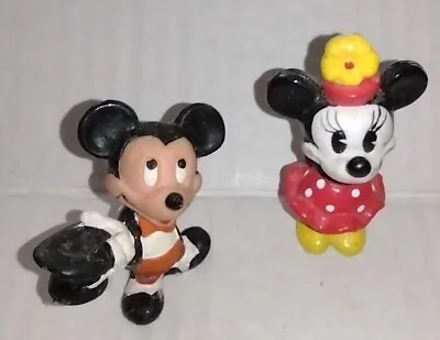 Disney® Mickey And Minnie Mouse Vintage Hard Plastic Cake Toppers  Collection  • $19.99