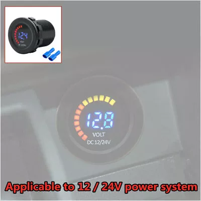 Car Motorcycle Dual LED Digital Voltmeter Ammeter Amp Volt Meter Guage Accessory • $15.30