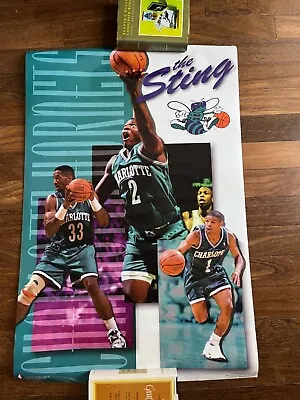 Vintage 1994 Charlotte Hornets  The Sting  Poster • $19.99