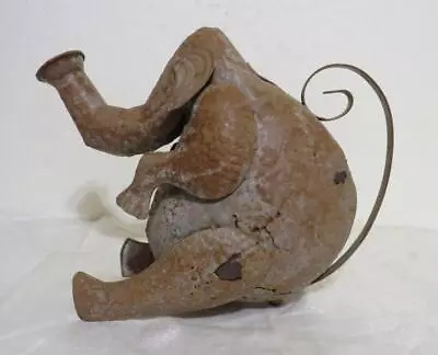 Vintage Metal Elephant Watering Can Garden Trunk Sprinkler • $27.98