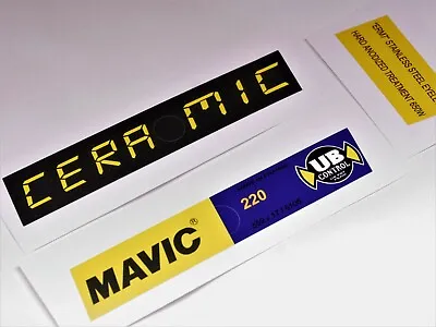 MAVIC 220 UB Control CERAMIC Decal Sticker For Rims Set For 2 Rims 6 Decals • $6