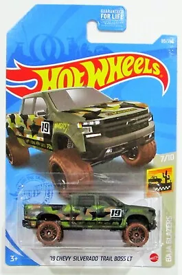 Hot Wheels Basic Series 2019 19 Chevy Silverado Trail Boss Camo #80 / 250 • $2.98