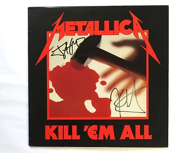 Metallica Kill Em All Original Press Vinyl 1983 Autographed Hetfield & Hammett • $2000