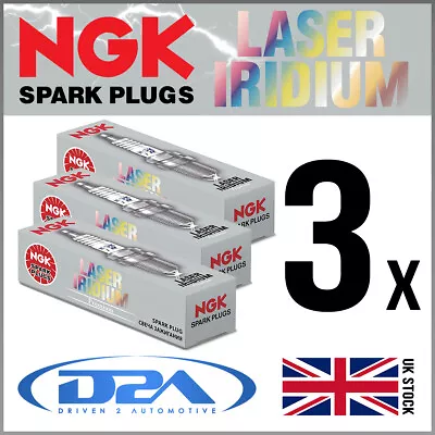3x NGK DILFR6A11 97362 Laser Iridium Spark Plug • £45.51
