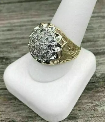 2Ct Round Kentucky Lab Created Diamond Ring Vintage 14K Yellow Gold Finish • $159.99