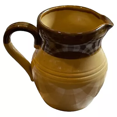Vintage Granville Stoneware 5.5” Pottery Pitcher Brown Glazed TG Green England • $20