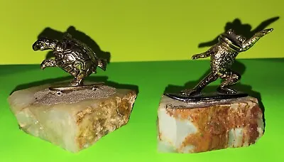 Vintage Ron Lee 1980 Signed Surfing Toad & Turtle Sculptures Retired Rare Vhtf • $88.66