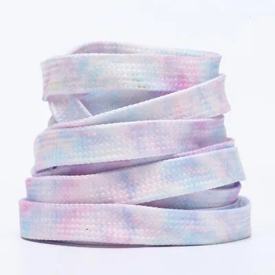 Gradient Adult Kid Trainer Shoes Laces Rainbow Flat Colored Shoelaces 120-160cm • £2.51