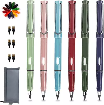 6 Sets Forever Pencils With Erase Inkless Magic Pencil Infinity Reusable Penci • $11.51